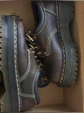 platform brown doc marten crazy horse leather 8053 brown